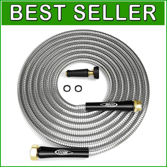Flexible 304 Stainless Steel Garden Hose - Crush-Resistant & Durable 500 PSI