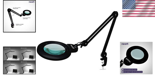Energy-Efficient 84 LED Magnifying Lamp with Acrylic Lens - Perfect for Reading