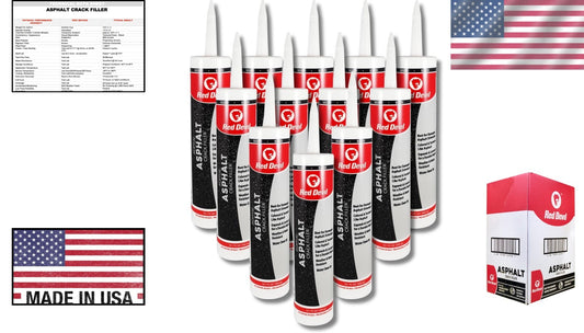 Pack of 12 Acrylic Asphalt Crack Filler Sealant – Waterproof & Flexible Repair