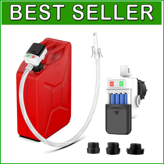 Battery-Powered Automatic Fuel Transfer Pump with Overflow Protection & Adapters