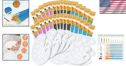 Deluxe 330-Pcs Paint Brushes and Palettes Set for Beginners to Advanced Artists