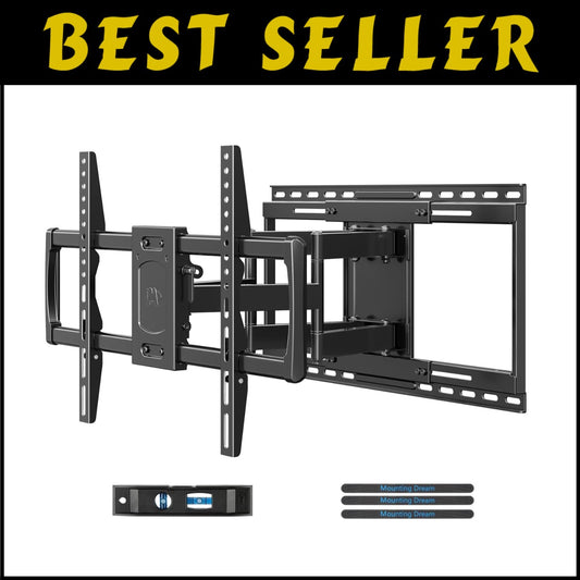 Durable TV Wall Mount for 42-86" TVs - Easy Install, Centering & Glare Reduction