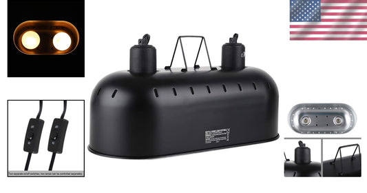 Adjustable 15-inch Reptile Heat Lamp with Independent Switch Control - Max 150W