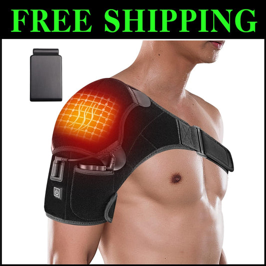 Innovative Adjustable Heated Shoulder Wrap - 3 Modes with Overheat Protection