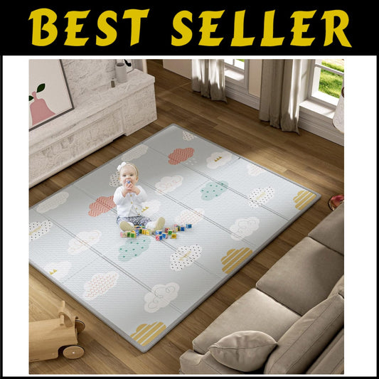 Portable and Waterproof Baby Play Mat for Infants - 71x59 inch with Travel Bag