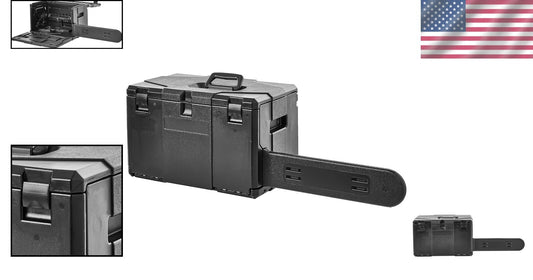 All-In-One Chainsaw Case with Locking Scabbard - Durable Protection in Black