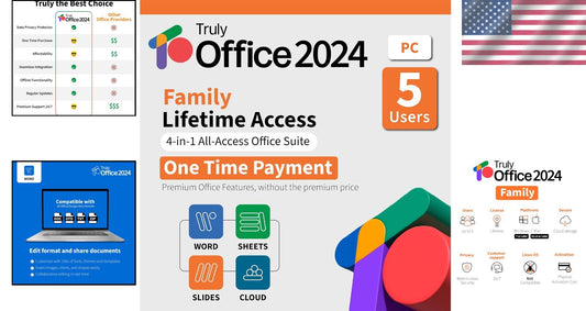 Comprehensive 4-in-1 Windows Software Suite with Lifetime License for Families