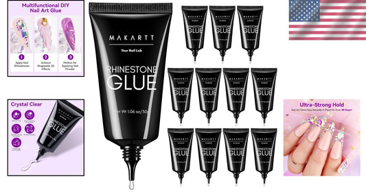 12PCS Strong Gel Adhesive for Nail Art – Safe, Mess-Free, Professional Quality