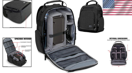 Lightweight & Compact Audio Backpack - Fits Shure, Sennheiser, Rode Microphones