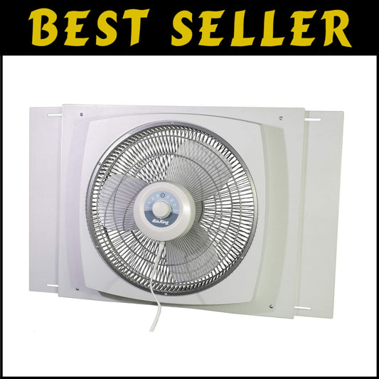 16-Inch White Window Fan - Efficient Air Circulation with 3 Speeds