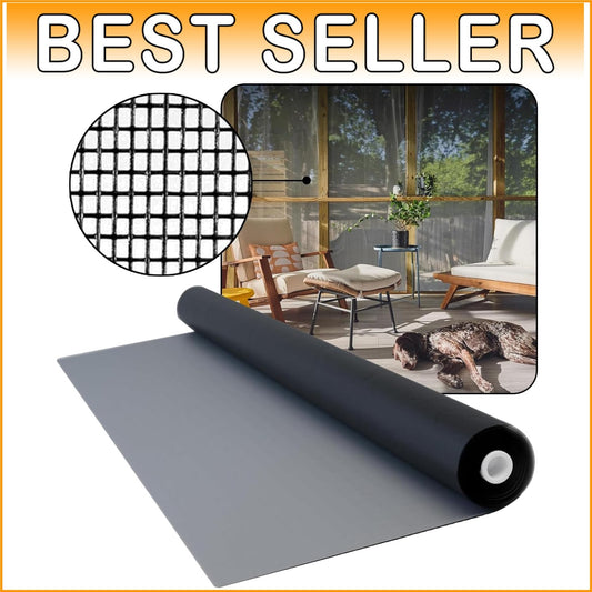 Durable 48x100 ft Charcoal Fiberglass Mesh Screen - Ideal for DIY Applications