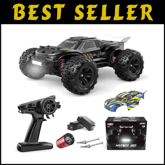 1/16 High-Speed Brushless RC Car, 42mph Off-Road Truck with Dual LiPo Batteries