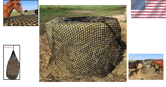 Lightweight 4x5 Knotless Hay Net for Round Bales – Savings & Comfort Combined