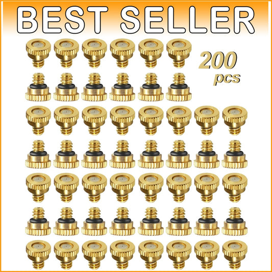 Easy Install Brass Misting Nozzles Set - 0.4mm Thread for Efficient Irrigation