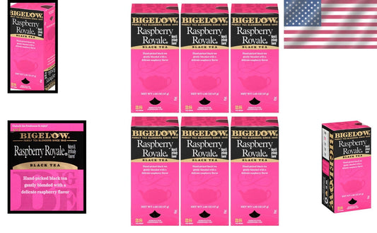 All-Natural Raspberry Royale Tea Bags - 28-Count, 6-Pack - Health-Promoting