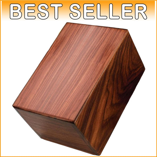 Hand-Carved Rosewood Cremation Urn for Adults - 80 Cubic Inch Capacity