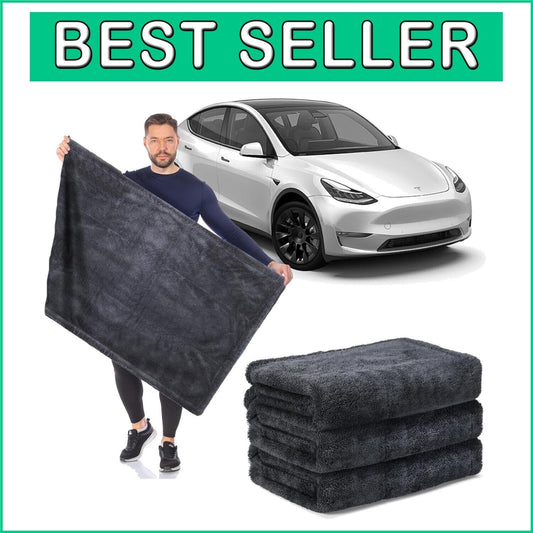 1200 GSM Extra Large Car Drying Towel - 23.6 x 63 in, Quick Dry & Scratch Free