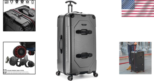 Durable 30" Hardside Luggage with 8 Spinner Wheels - TSA Compliant Travel Expert