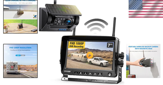 Rechargeable Wireless 1080P Rear View Camera System with Night Vision