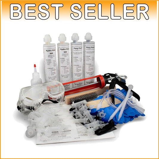 10' Foundation Crack Repair Kit: Fast Curing Polyurethane Foam Seals Leaks