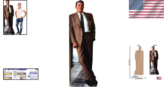 Ronald Reagan 74" Life-Size Cardboard Cutout - Iconic Political Party Decoration
