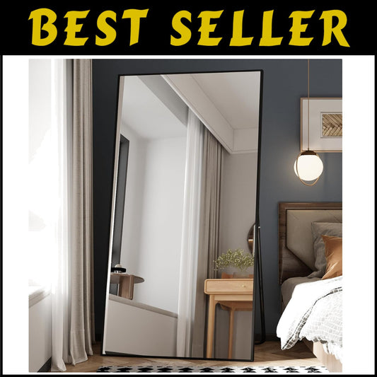 Elegant 76" x 37" Full Length Mirror with Aluminum Frame for Stylish Spaces