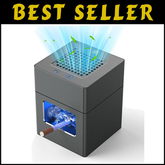 3-in-1 Smokeless Ashtray with Built-in Lighter and USB Rechargeable Convenience