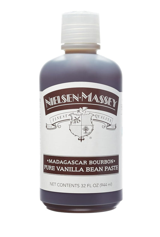 Pure Madagascar Bourbon Vanilla Bean Paste, 32 Oz - Ideal for Baking & Cooking