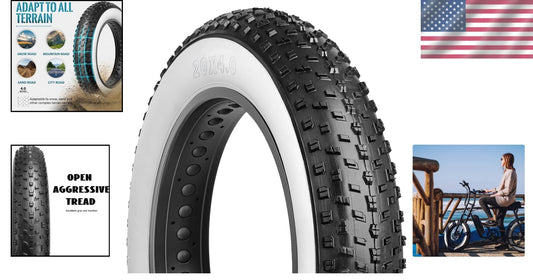 Folding 20x4.0 Inch High-Density Bike Tire - Perfect for Trails & Streets