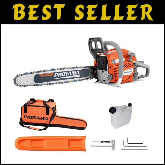 Durable 20 Inch 62CC Gas Chainsaw - Lightweight and Anti-Vibration Design