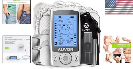 Electric Muscle Massager with 20 Modes, Rechargeable, and 24 Pads - Pain Relief