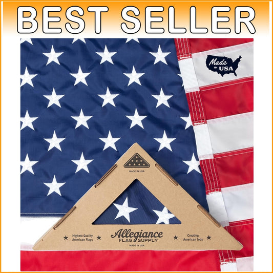 Premium 3' x 5' American Flag - Locally-Sourced Nylon with Embroidered Stars