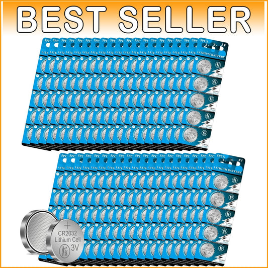 200-Pack Lithium Coin Button Cell Batteries - 3V Power for Everyday Devices