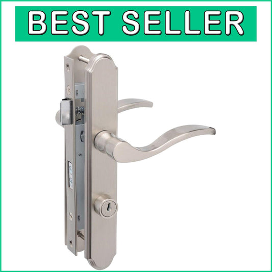 Ambidextrous Satin Nickel Mortise Lever Lock for Right or Left-Handed Doors