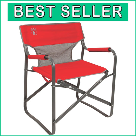 Lightweight Folding Outdoor Chair with Padded Arms - Supports 300 lbs Capacity