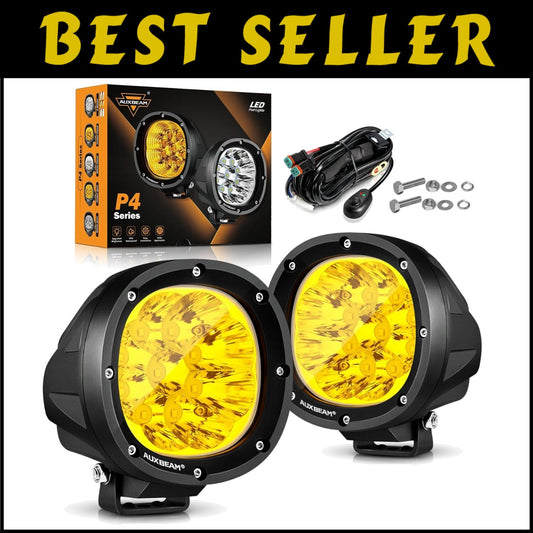 IP68 Waterproof LED Amber Fog Lights - 90W Spotlights for Off-road Adventures