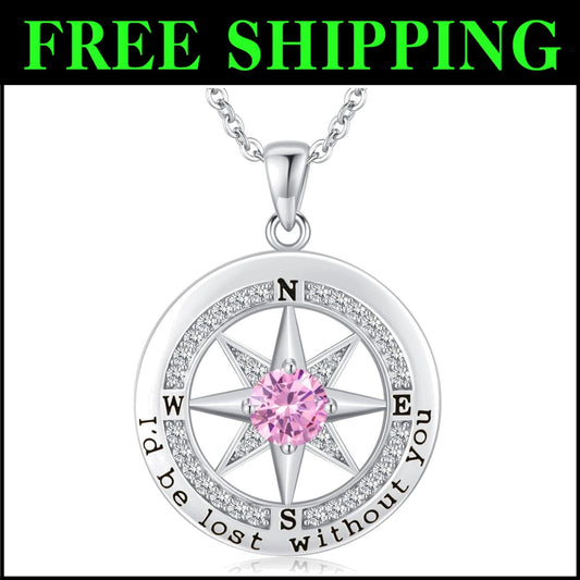 18K Gold Coated Compass Necklace - Timeless Gift for Women’s Special Occasions