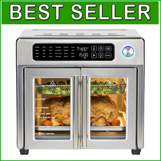 Elegant 26QT Stainless Steel Air Fryer Toaster - Perfect for Families & Parties