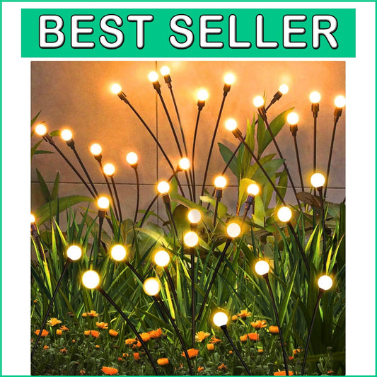 Elegant Solar Firefly Lights - 6 Pack 36 LEDs for Stunning Outdoor Displays