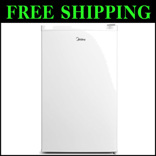 Stainless Steel Upright Freezer, 3.0 Cubic Feet - Space-Saving, Energy Efficient