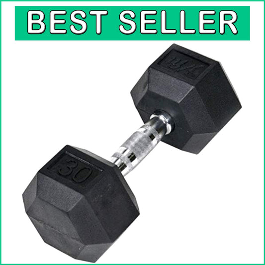 Ergonomic 30 lb Hex Dumbbell - Perfect for Weight Training and Muscle Toning