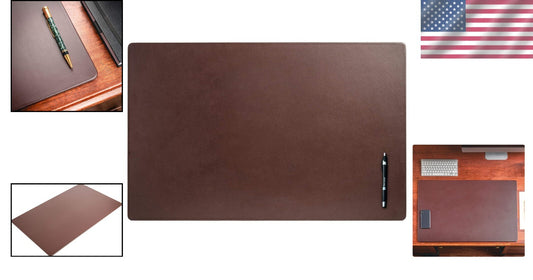 Premium Leather Desk Mat 30" x 19" - Elegant Surface Protector for Offices