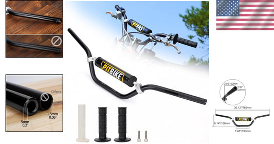 Durable 7/8" Motocross Handlebar Set with Foam Pad - Compatible with CRF & YZF
