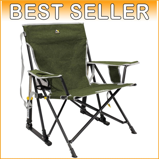 Loden Green Kickback Rocker Camping Chair - Portable Folding & Comfortable
