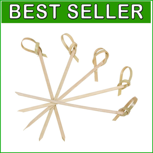 Bulk Pack of 1000 Bamboo Flower Knot Picks - Perfect for Appetizers & Cocktails