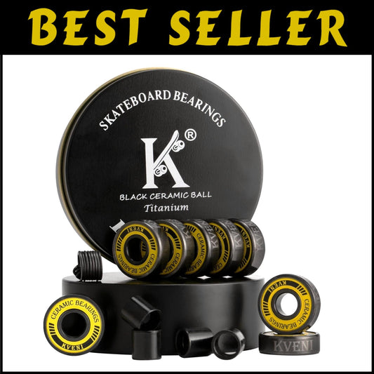 Durable 608rs Skateboard Bearings with Washers - Precision ABEC 9 Performance