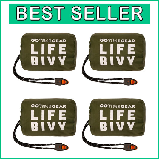 Versatile Mylar Thermal Emergency Sleeping Bags - Ideal for Survival - 4 Pack