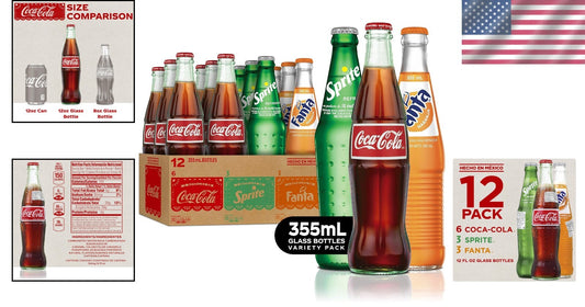 Crisp & Delicious Mexican Coke Fiesta Pack - 12 Glass Bottles for Every Occasion