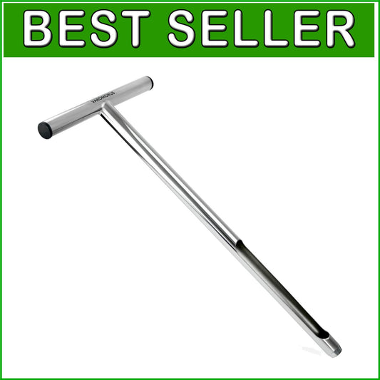 21-Inch Stainless Steel Soil Sampler Probe with T-Style Handle for Gardeners