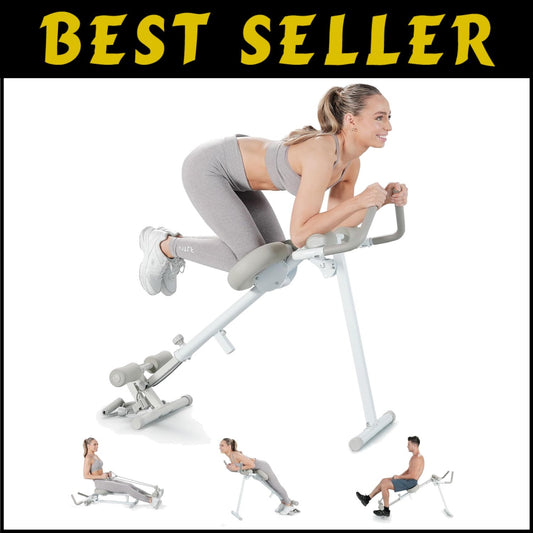 Space-Efficient 4-in-1 Fitness Equipment: Rowing, Ab Glider, Leg Press Machine